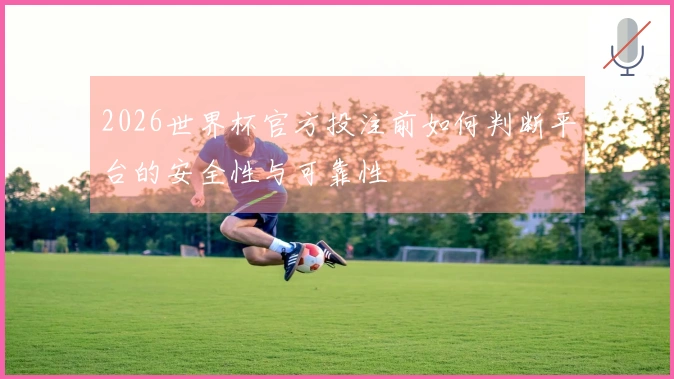 2026世界杯官方投注前如何判断平台的安全性与可靠性