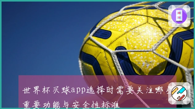 世界杯买球app选择时需要关注哪些重要功能与安全性标准